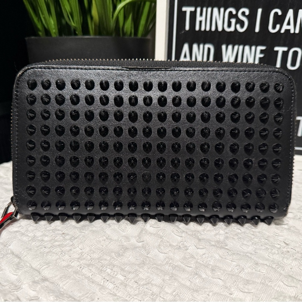 Christian Louboutin Black Studded Wallet